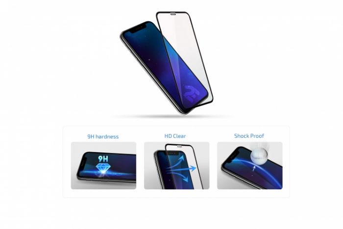 Захисне скло 2E Basic для Huawei P Smart Pro, 2.5D FCFG, black border