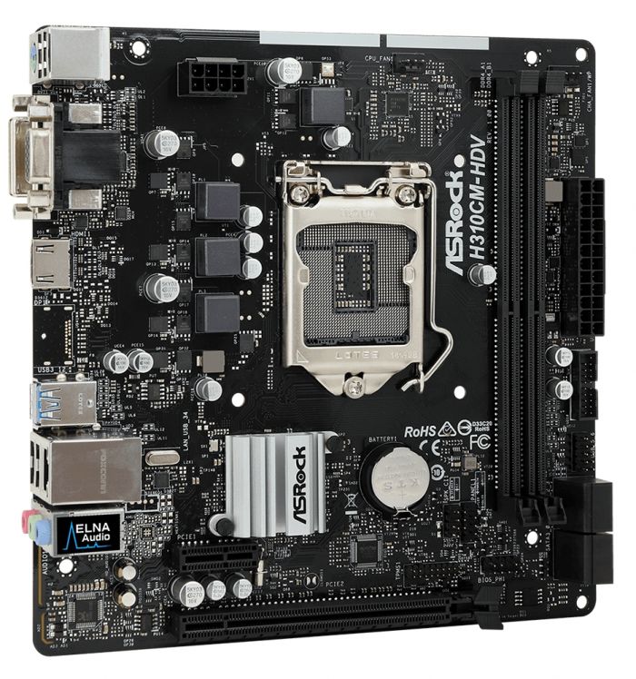 Материнська плата ASRock H310CM-HDV s1151 H310 2xDDR4 HDMI DVI VGA mATX