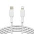 Кабель Belkin USB-С - Lightning, BRAIDED, 1m, white