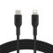 Кабель Belkin USB-С - Lightning, BRAIDED, 1m, black