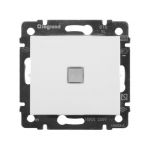 Вимикач з підсвічуванням 10АХ 250В Valena Classic Legrand, автоматичні клеми білий