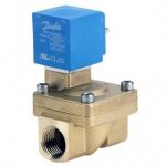 Електромагнітний клапан Danfoss EV220W, 24V, 1/2", нормально-відкритий, латунь