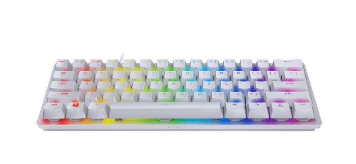 Клавіатура ігрова Razer Huntsman Mini Mercury Ed. Red Switch USB US RGB, White