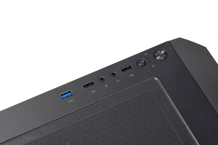 Корпус 2E GAMING CALLEO (GB700) MiniT, Micro ATX,Mini ITX, 2xUSB2.0, 1xUSB3.0, 4x120мм ARGB, скло (бічна панель), без БЖ, чорний