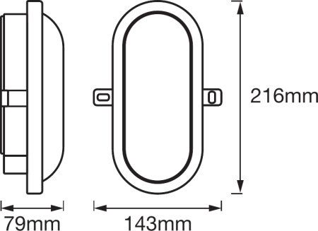 Світильник зовнішній LEDVANCE LED BULKHEAD 11W 4000K чорний