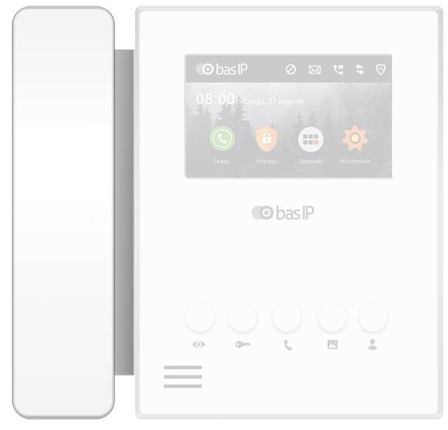 Аудіотрубка BAS-IP SP-AU, для домофону AU-04L, додаткова, білий