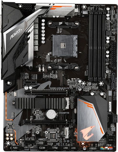 Материнська плата GIGABYTE B450 AORUS ELITE V2 sAM4 B450 4xDDR4 M.2 HDMI-DVI ATX