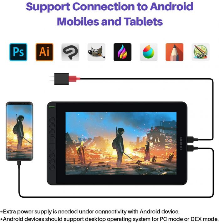 Графічний планшет Huion Kamvas 12 GS1161,Cosmo Black