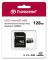 Карта пам'яті Transcend microSD 128GB C10 UHS-I U3 A2 R160/W125MB/s + SD