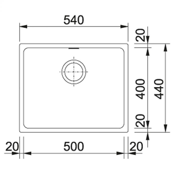 Кухонні мийки Franke Kubus KBG 110-50/125.0575.040