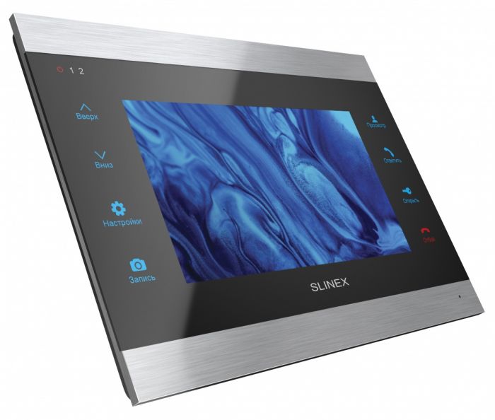 Відеодомофон Slinex SL-07IPHD, IPS 7", детектор руху, переадресація, сріблястий чорний