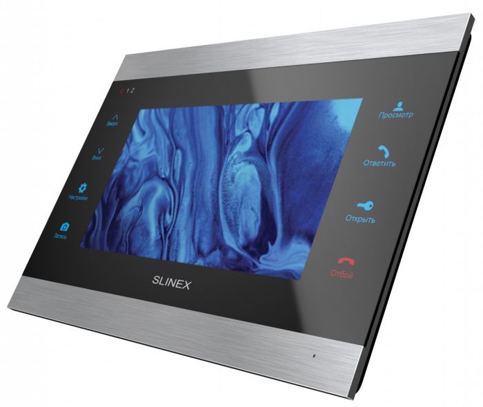 Відеодомофон Slinex SL-07IPHD, IPS 7", детектор руху, переадресація, сріблястий чорний