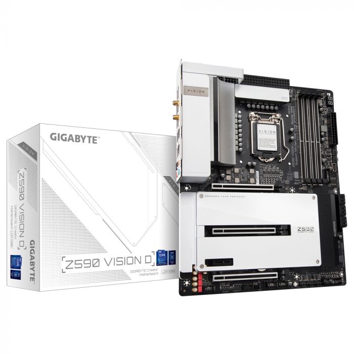 Материнська плата GIGABYTE Z590 VISION D s1200 Z590 4xDDR4 M.2 Wi-Fi!!!BT HDMI-DP 2xThunderbolt 2.5GbE LAN SPDIF ATX