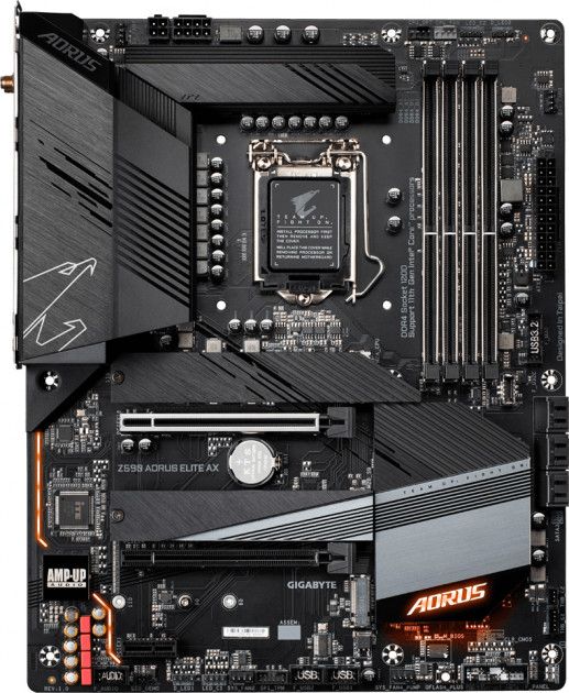 Материнська плата GIGABYTE Z590 AORUS ELITE AX ATX s1200 Z590 DP 4xDDR4 M.2 Wi-Fi!!!BT Type-C SPDIF ATX