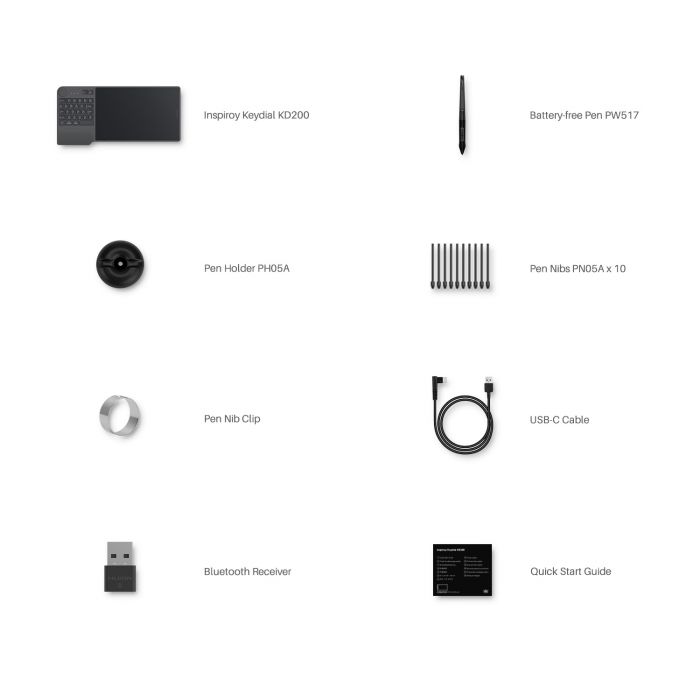 Графічний планшет Huion Inspiroy Keydial KD200 Bluetooth 5.0 Black