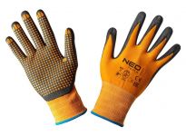 Рукавички робочі NEO, нейлон з нітриловими точками, р. 8
