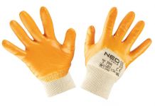 Рукавички робочі NEO, бавовна, частково покриті нітрилом, р. 8