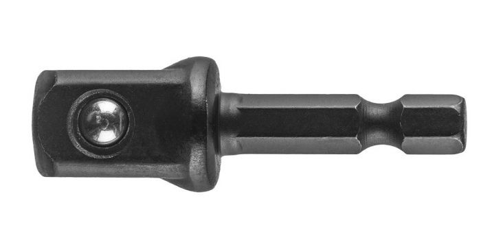 Адаптер ударний GRAPHITE, Перехідник, 1/4"- Hex 1/2" Square, сталь S2