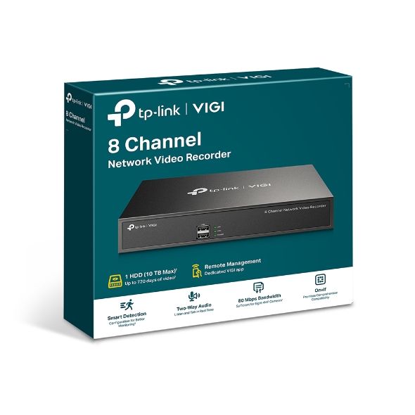 IP-Відеорегістратор TP-LINK VIGI NVR1008 8 каналів, 2xUSB, H264+, 1xHDD, до 10 ТБ
