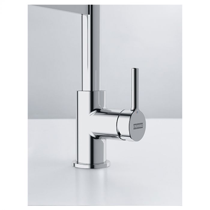 Змішувач Franke Lina /115.0626.085/з витяжним виливом та функцією душу/ одноричажний/хром-чорний