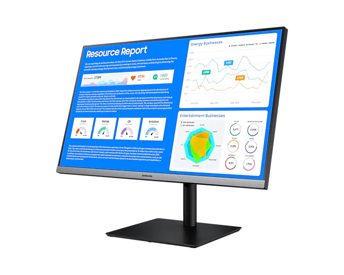 Монітор LCD 27" Samsung S27R650F D-Sub, HDMI, DP, USB, ІPS, 75Hz, Pivot