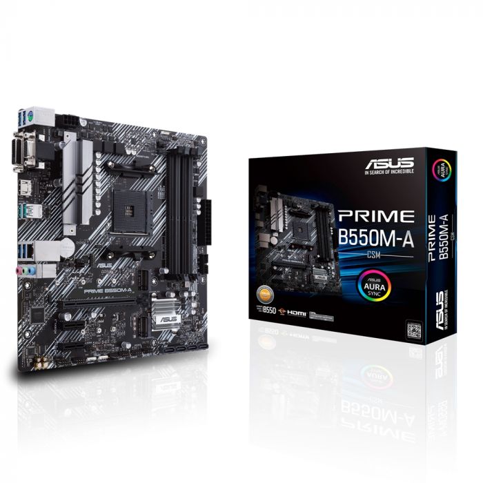 Материнcька плата ASUS PRIME B550M-A/CSM sAM4 B550 4xDDR4 M.2 HDMI-DVI-VGA CSM mATX
