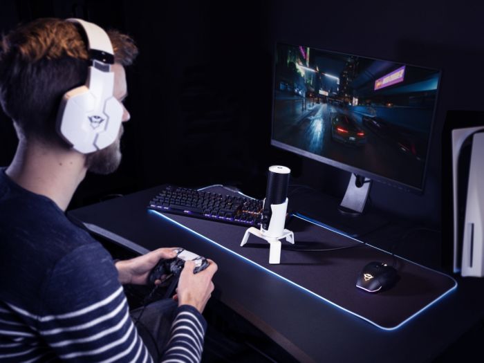 Мікрофон для ПК Trust GXT 258W Fyru USB 4-in-1 PS5 Compatible White