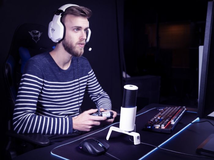 Мікрофон для ПК Trust GXT 258W Fyru USB 4-in-1 PS5 Compatible White