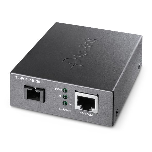 Медiаконвертер TP-LINK TL-FC111B-20 100Base-TX-100Base -FX WDM (TX 1310nm RX 1550nm) SM 20km SC