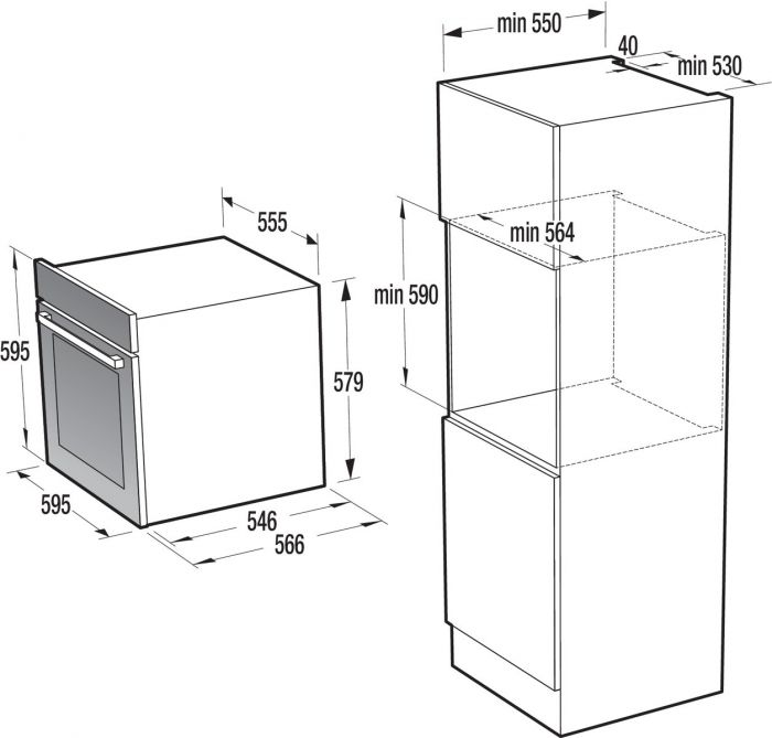 Духовка Gorenje GP898B/піролітичне очищування/сенсорний програматор/71 л/ гриль/чорний