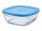 Контейнер квадратний Lys Carre з синьою кришкою 610 мл (14 см)