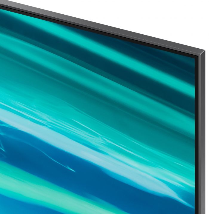 Телевiзор 65" QLED 4K Samsung QE65Q80AAUXUA Smart, Tizen, Gray