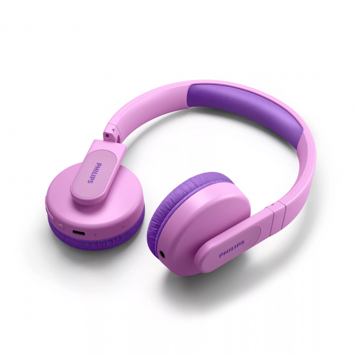 Навушники Philips Kids TAK4206 On-ear Colored light panels Wireless Mic Рожевий