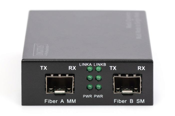 Медіа конвертор DIGITUS Gigabit, MM SFP / SM SFP, 850/1550nm