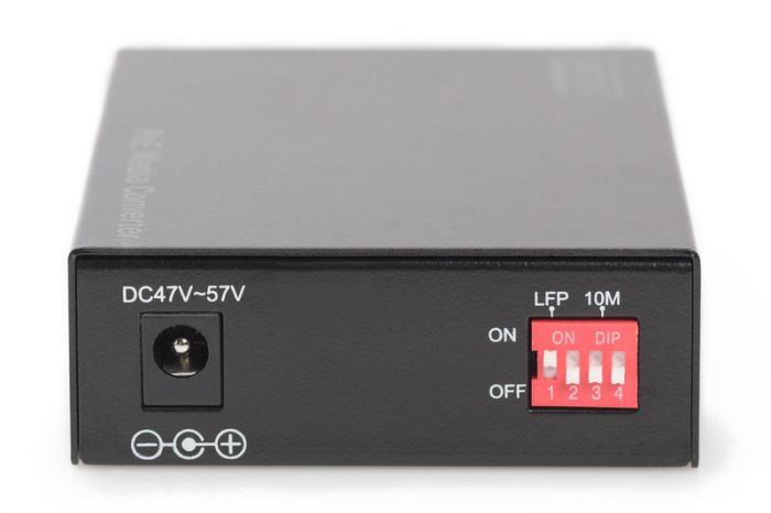 Медіа конвертор DIGITUS Gigabit PoE+, RJ45/SFP, 802.3at, 30W, incl. PSU