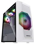 Корпус 2E GAMING TURBO (G2057W) MidT,2xUSB2.0,1xUSB3.0,1x200+3x120ARGB, скло (бічна панель),без БЖ,білий