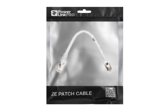 Патч-корд 2E Cat 6,S-FTP екран обплетення фольга,RJ45, 4Х2 27AWG ,7/0.14 Cu, 0.20 m, PVC,Grey