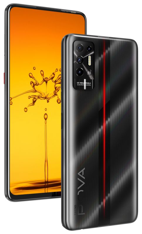 Смартфон TECNO POVA-2 (LE7n) 4/128Gb NFC 2SIM Dazzle Black