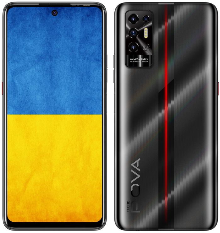 Смартфон TECNO POVA-2 (LE7n) 4/128Gb NFC 2SIM Dazzle Black