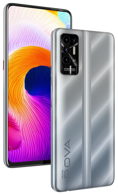 Смартфон TECNO POVA-2 (LE7n) 4/128Gb NFC 2SIM Polar Silver