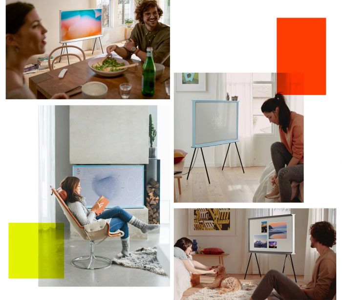 Телевiзор 50" QLED 4K Samsung QE50LS01TAUXUA Smart, Tizen, White, The Serif