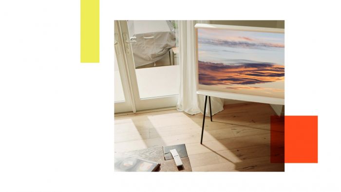 Телевiзор 50" QLED 4K Samsung QE50LS01TAUXUA Smart, Tizen, White, The Serif