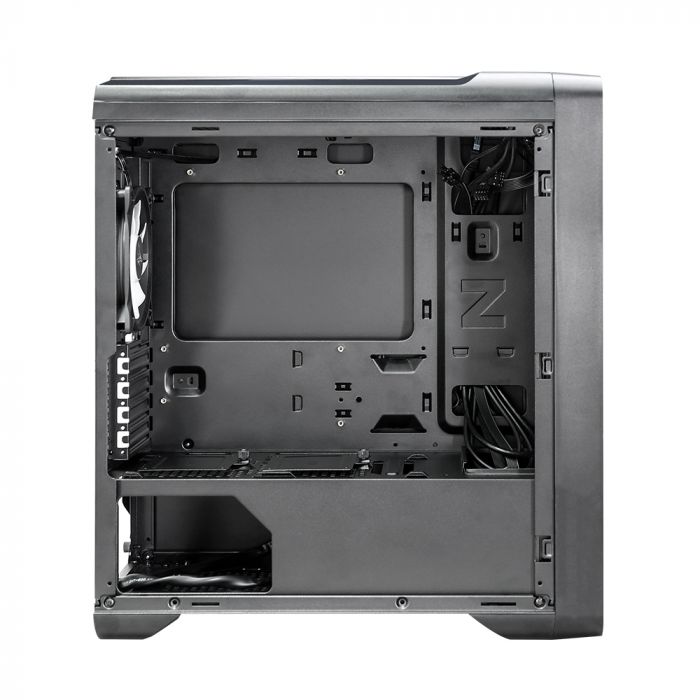 Корпус Zalman M3 PLUS RGB, MidT, 2xUSB2.0, 1xUSB3.0, 4x120мм RGB, скло (бічна панель), без БЖ, чорний