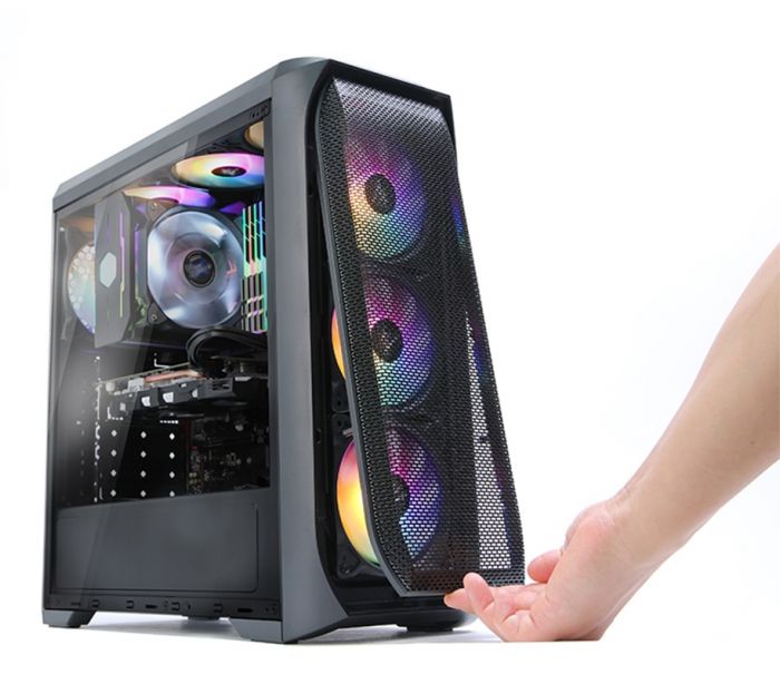Корпус Zalman N5 MF, MidT, 2xUSB2.0, 1xUSB3.0, 4x120мм RGB LED, акрил (бічна панель), без БЖ, чорний