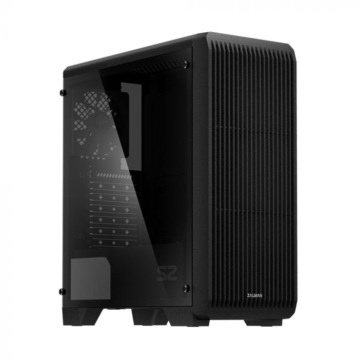 Корпус Zalman S2 TG, MidT, 2xUSB2.0, 1xUSB3.0, 3x120мм, скло (бічна панель), без БЖ, чорний
