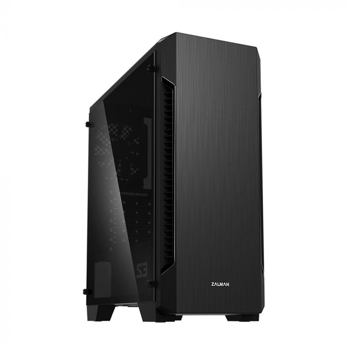 Корпус Zalman S3 TG, MidT, 2xUSB2.0, 1xUSB3.0, 3x120мм, скло (бічна панель), без БЖ, чорний Б/В