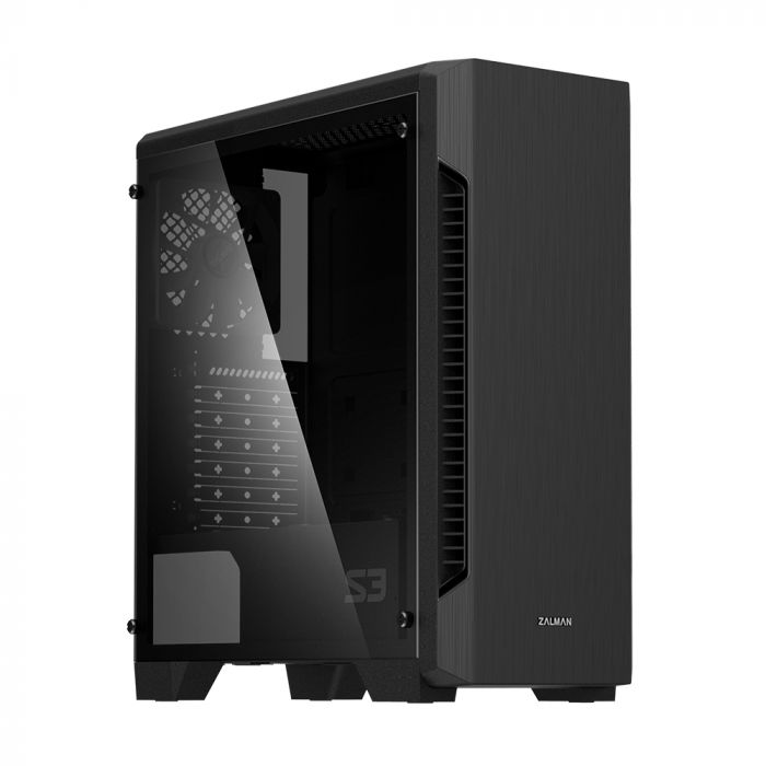 Корпус Zalman S3 TG, MidT, 2xUSB2.0, 1xUSB3.0, 3x120мм, скло (бічна панель), без БЖ, чорний Б/В
