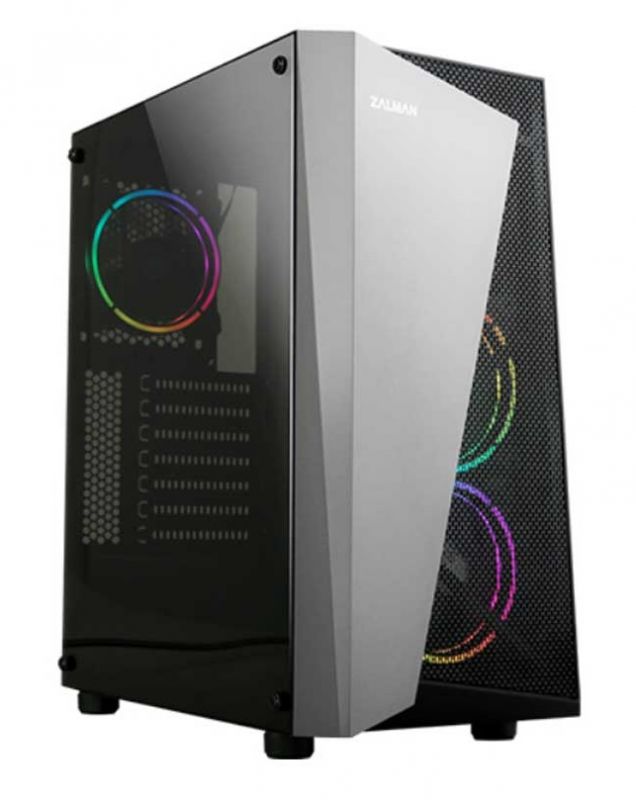 Корпус Zalman S4 Plus, MidT, 2xUSB2.0, 1xUSB3.0, 3x120мм RGB, акрил (бічна панель), без БЖ, чорний