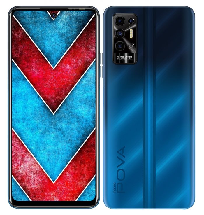 Смартфон TECNO POVA-2 (LE7n) 4/128Gb NFC 2SIM Energy Blue