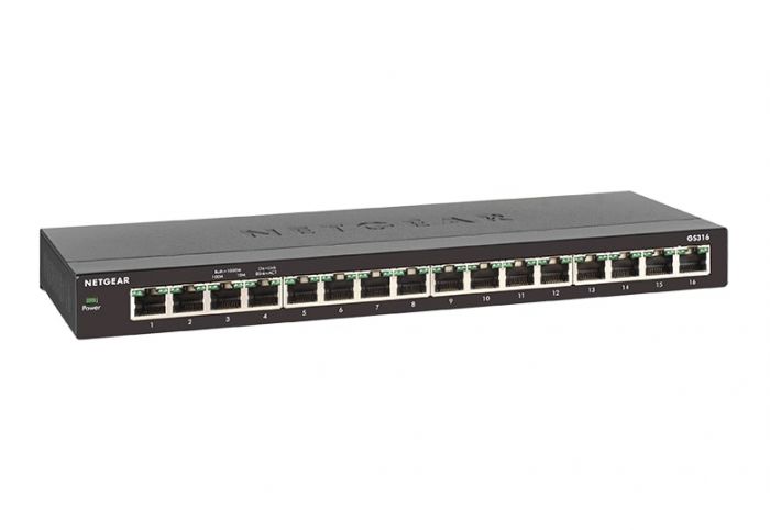 Комутатор NETGEAR GS316 16xGE, некерований
